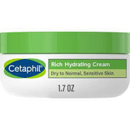CETAPHIL RICH HYDRATING CREAM FOR DRY TO NORMAL SKIN WITH HYALURONIC ACID 1.7 OZ #ROCK VALUE-ORDER BY  TUESDAY EVENING OCT 07 ARRIVING OCT 15 FOR DELIVERY#