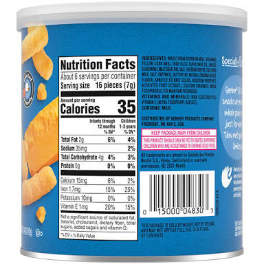 GERBER SNACKS FOR BABYS - LIL CRUNCHIES MILD CHEDDAR 1.48  OZ