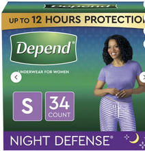 DEPEND NIGHT DEFENSE INCONTINENCE UNDERWEAR FOR WOMEN SMALL 16 CT#ROCK VALUE-ORDER BY TUESDAY EVENING OCT 07 ARRIVING OCT 15 FOR DELIVERY#&nbsp;