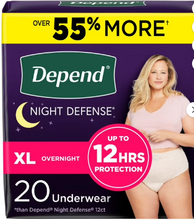 DEPEND NIGHT DEFENSE INCONTINENCE UNDERWEAR FOR WOMEN SMALL 16 CT#ROCK VALUE-ORDER BY TUESDAY EVENING OCT 07 ARRIVING OCT 15 FOR DELIVERY#&nbsp;