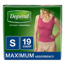 DEPEND FRESH PROTECTION INCONTINENCE UNDERWEAR FOR WOMEN, MAXIMUM ABSORBENCY SMALL 19 CT#ROCK VALUE-ORDER BY TUESDAY EVENING OCT 07 ARRIVING OCT 15 FOR DELIVERY#