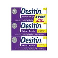 DESITIN MAXIMUM STRENGTH DIAPER RASH PASTE 4.8 OZ 3 PK #ROCK VALUE PRODUCT ORDER BY MONDAY NOV 19 ARRIVING NOV 27 FOR DELIVERY#