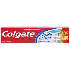 COLGATE TRIPLE ACTION ORIGINAL MINT TOOTHPASTE 4 OZ