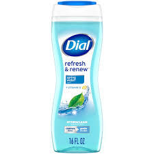 DIAL BODY WASH REFRESH & RENEW SPRING WATER 16 OZ #ROCK VALUE-ORDER BY  MONDAY EVENING NOV 19 ARRIVING NOV 27 FOR DELIVERY#