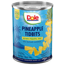 DOLE PINEAPPLE TIDBITS 20 0Z