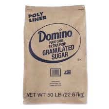 DOMINO GRANULATED SUGAR 50 LBS #ROCK VALUE-ORDER BY TUESDAY EVENING DEC 23  ARRIVING  DEC 31   FOR DELIVERY#