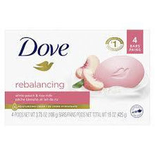 DOVE REBALANCING BEAUTY BAR SOAP WHITE PEACH & RICE MILK 3.75 OZ 4 BARS #ROCK VALUE-ORDER BY  MONDAY EVENING NOV 19 ARRIVING NOV 27 FOR DELIVERY#