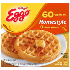 EGGO HOMESTYLE WAFFLE 60 CT #ROCK VALUE PRODUCT. ORDER BY  WEDNESDAY EVENING NOV 14 FOR NOV 19 DELIVERY #