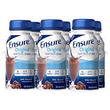 ENSURE ORIGINAL CHOCOLATE NUTRITION SHAKE 8 OZ 6PK #ROCK VALUE-ORDER BY  MONDAY EVENING OCT 29 ARRIVING NOV 06   FOR DELIVERY#