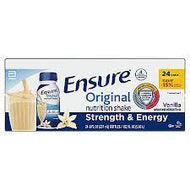 ENSURE ORIGINAL VANILLA NUTRITION SHAKE 8 OZ 24 CT #ROCK VALUE-ORDER BY SUNDAY EVENING APR 28 ARRIVING MAY 08  FOR DELIVERY#