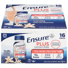 ENSURE PLUS VANILLA NUTRITIONAL SHAKE 8 OZ 24 CT #ROCK VALUE-ORDER BY  TUESDAY EVENING SEP 09 ARRIVING SEP 17  FOR DELIVERY#