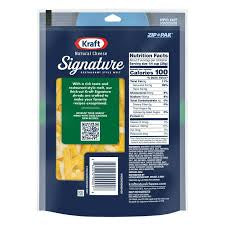 KRAFT SIGNATURE MEXICAN BLEND RESTAURANT STYLE FOUR THICK CUT CHEESE SHREDDED 8 OZ