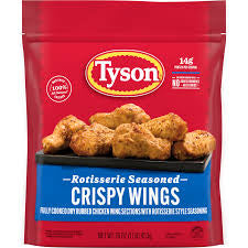 TYSON ROTISSERIE SEASONED CRISPY CHICKEN WINGS-16 OZ