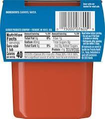 GERBER NATURAL FOR BABY - CARROT PURÉE 8 OZ 2 PACK