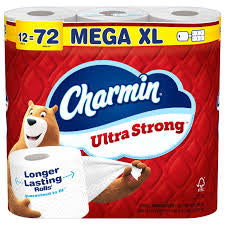 CHARMIN ULTRA STRONG TISSUE 12 = 72 MEGA XL ROLLS
