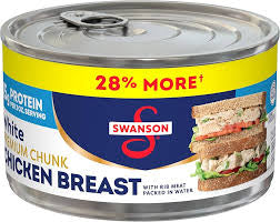SWANSON WHITE PREMIUM CHUNK CHICKEN BREAST IN WATER 12.5 OZ