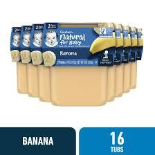 GERBER 2ND FOODS NATURAL FOR BABY FOOD BANANA 4 OZ TUBS 16 PK  #ROCK VALUE PRODUCT ORDER BY MONDAY NOV 19 ARRIVING NOV 27 FOR DELIVERY#