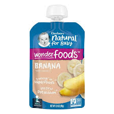 GERBER 2ND FOODS BABY FOOD SINGLE FRUIT BANANA 3.5 OZ POUCHES 3 PK  #ROCK VALUE PRODUCT ORDER BY TUESDAY NOV 04  ARRIVING NOV 12 FOR DELIVERY#