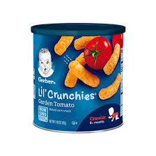 GERBER GRADUATES LIL CRUNCHIES GARDEN TOMATO 1.48 OZ #ROCK VALUE PRODUCT ORDER BY TUESDAY NOV 04  ARRIVING NOV 12 FOR DELIVERY#