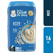 GERBER STAGE 1 BABY CEREAL RICE 16 OZ #ROCK VALUE PRODUCT ORDER BY TUESDAY APR 08 ARRIVING APR 16 FOR DELIVERY#
