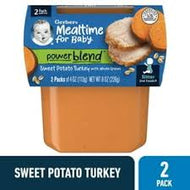 GERBER STAGE 2 SWEET POTATO AND TURKEY BABY FOOD  4 OZ 2 PK  #ROCK VALUE PRODUCT ORDER BY TUESDAY NOV 04  ARRIVING NOV 12 FOR DELIVERY#