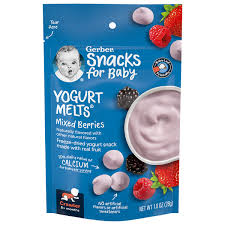 GERBER SNACKS YOGURT MELTS MIXED BERRIES 1.0 OZ POUCH #ROCK VALUE PRODUCT ORDER BY TUESDAY APR 08 ARRIVING APR 16 FOR DELIVERY#