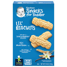 GERBER LIL BISCUITS, VANILLA WHEAT 4.44 OZ BOX #ROCK VALUE PRODUCT ORDER BY TUESDAY NOV 04  ARRIVING NOV 12 FOR DELIVERY#