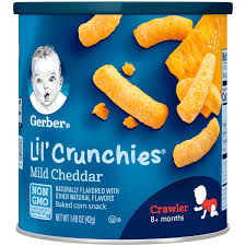 GERBER GRADUATES LIL CRUNCHIES MILD CHEDDAR 1.48 OZ #ROCK VALUE PRODUCT ORDER BY MONDAY NOV 19 ARRIVING NOV 27 FOR DELIVERY#