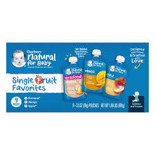 GERBER 2ND FOODS BABY FOOD SINGLE FRUIT FAVORITES MULTIPACK 3.5 OZ POUCHES 9 PK  #ROCK VALUE PRODUCT ORDER BY MONDAY NOV 19 ARRIVING NOV 27 FOR DELIVERY#