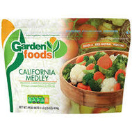 GARDEN FOODS CALIFORNIA MEDLEY 16 OZ # ROCK VALUE PRODUCT. ORDER BY  WEDNESDAY EVENING NOV 14 FOR NOV 19 DELIVERY#