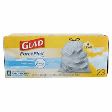 GLAD FORCE FLEX TALL KITCHEN BAGS 13 GAL w/ DRAWSTRING 22 CT FRESH CLEAN