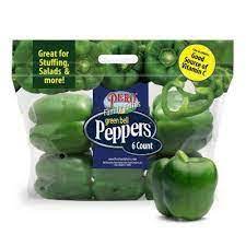 GREEN BELL PEPPERS 6 CT