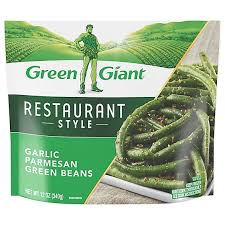 GREEN GIANT RESTAURANT STYLE GARLIC PARMESAN GREEN BEANS 12 OZ