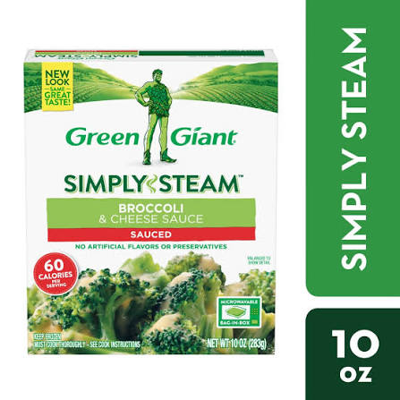 GREEN GIANT SIMPLY STEAM BROCCOLI & CHEESE SAUCE 10 OZ