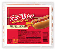 GWALTNEY GREAT DOGS CHICKEN WITH CHEESE FRANKS 16 OZ 8CT