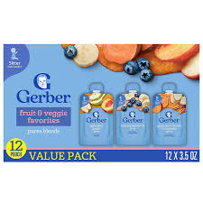 GERBER NATURAL 2ND BABY FOOD VARIETY 3.5 OZ POUCHES 12 PK  #ROCK VALUE PRODUCT ORDER BY TUESDAY JUNE 09  ARRIVING JUNE 17 FOR DELIVERY#