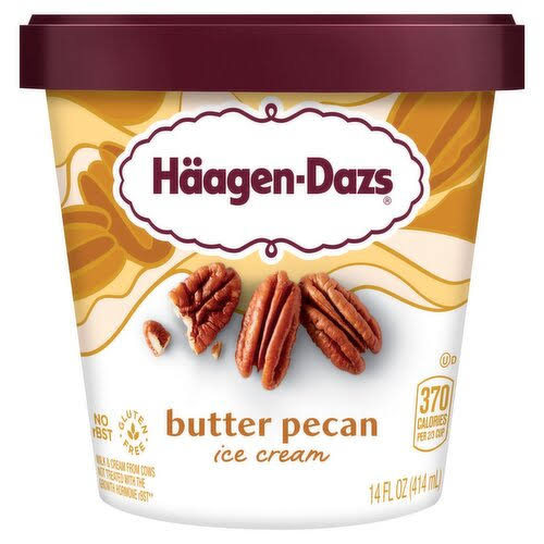 HAAGEN DAZS BUTTER PECAN ICE CREAM 14 OZ