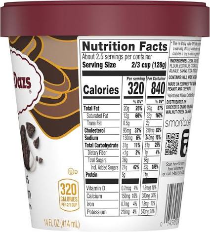 HAAGEN DAZS COOKIES AND CREAM ICE CREAM 14 OZ