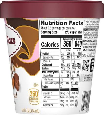 HAAGEN DAZS ROCKY ROAD ICE CREAM 14 OZ