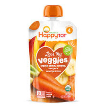 HAPPYTOT ORGANICS LOVE MY VEGGIES ORGANIC CARROTS, BABABAS, MANGOS, & SWEET POTATOES 4.22 OZ
