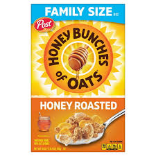 HONEY BUNCHES OF OATS BREAKFAST CEREAL FAMILY SIZE 18 OZ