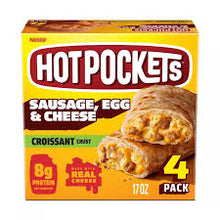 HOT POCKETS SAUSAGE, EGG, AND CHEESE CROISSANT CRUST 17 OZ 4 PACK