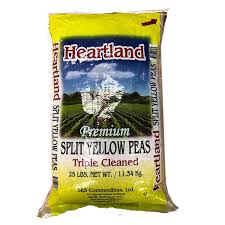 HEARTLAND YELLOW SPLIT PEAS 25 LBS #ROCK VALUE-ORDER BY  TUESDAY EVENING NOV 25  ARRIVING DEC 03  FOR DELIVERY#