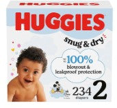 HUGGIES SNUG & DRY DIAPERS SIZE 2 234 COUNT  #ROCK VALUE PRODUCT ORDER BY TUESDAY JUNE 09  ARRIVING JUNE 17 FOR DELIVERY#