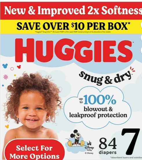 HUGGIES SNUG & DRY DIAPERS SIZE 7 84 COUNT  #ROCK VALUE PRODUCT ORDER BY TUESDAY JUNE 09  ARRIVING JUNE 17 FOR DELIVERY#
