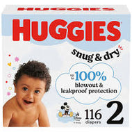 HUGGIES SNUG & DRY DIAPERS SIZE 2  116 COUNT #ROCK VALUE PRODUCT ORDER BY TUESDAY JUNE 09  ARRIVING JUNE 17 FOR DELIVERY#