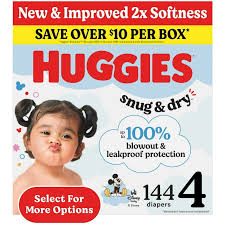 HUGGIES SNUG & DRY DIAPERS SIZE 4 144 COUNT  #ROCK VALUE PRODUCT ORDER BY TUESDAY JUNE 09  ARRIVING JUNE 17 FOR DELIVERY#