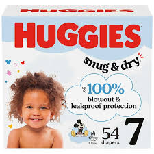 HUGGIES SNUG & DRY DIAPERS SIZE 7  54 COUNT #ROCK VALUE PRODUCT ORDER BY TUESDAY JUNE 09  ARRIVING JUNE 17 FOR DELIVERY#