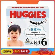 HUGGIES SNUG & DRY DIAPER SIZE 6 144 COUNT #ROCK VALUE PRODUCT ORDER BY TUESDAY JUNE 09  ARRIVING JUNE 17 FOR DELIVERY#