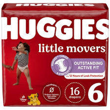 HUGGIES LITTLE MOVERS PERFECT FITTING DIAPERS 108 CT (35+ LBS) SIZE 6 #ROCK VALUE PRODUCT ORDER BY MONDAY NOV 19 ARRIVING NOV 27 FOR DELIVERY#